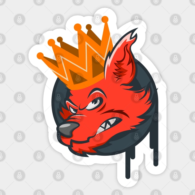 King Wolf Sticker by sfajar